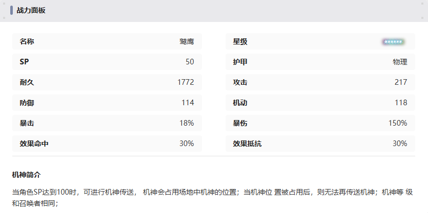 交错战线鹫鹰机甲有什么技能 鹫鹰机甲技能介绍图2