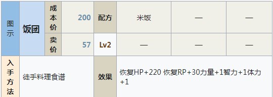 符文工房5饭团怎么做 符文工房5饭团制作方法分享图1