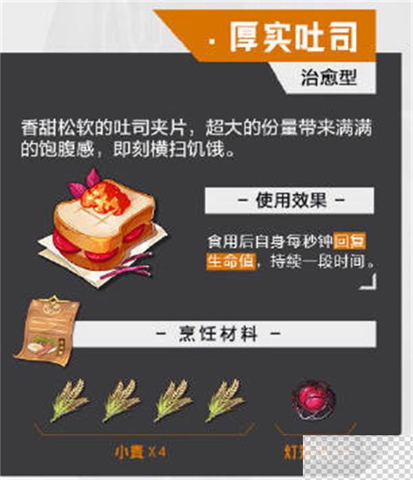 晶核食物食谱汇总一览图9