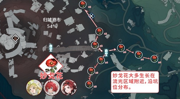 鸣潮花卉材料采集路线 鸣潮花卉材料采集路线图一览图6