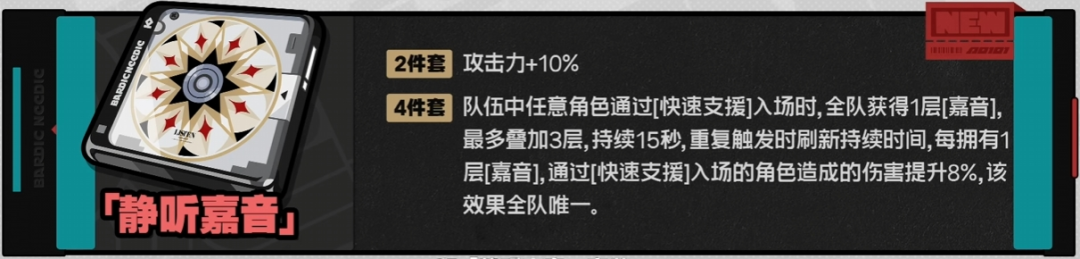 绝区零静听嘉音驱动盘什么效果 1.4版本驱动盘静听嘉音属性一览图1